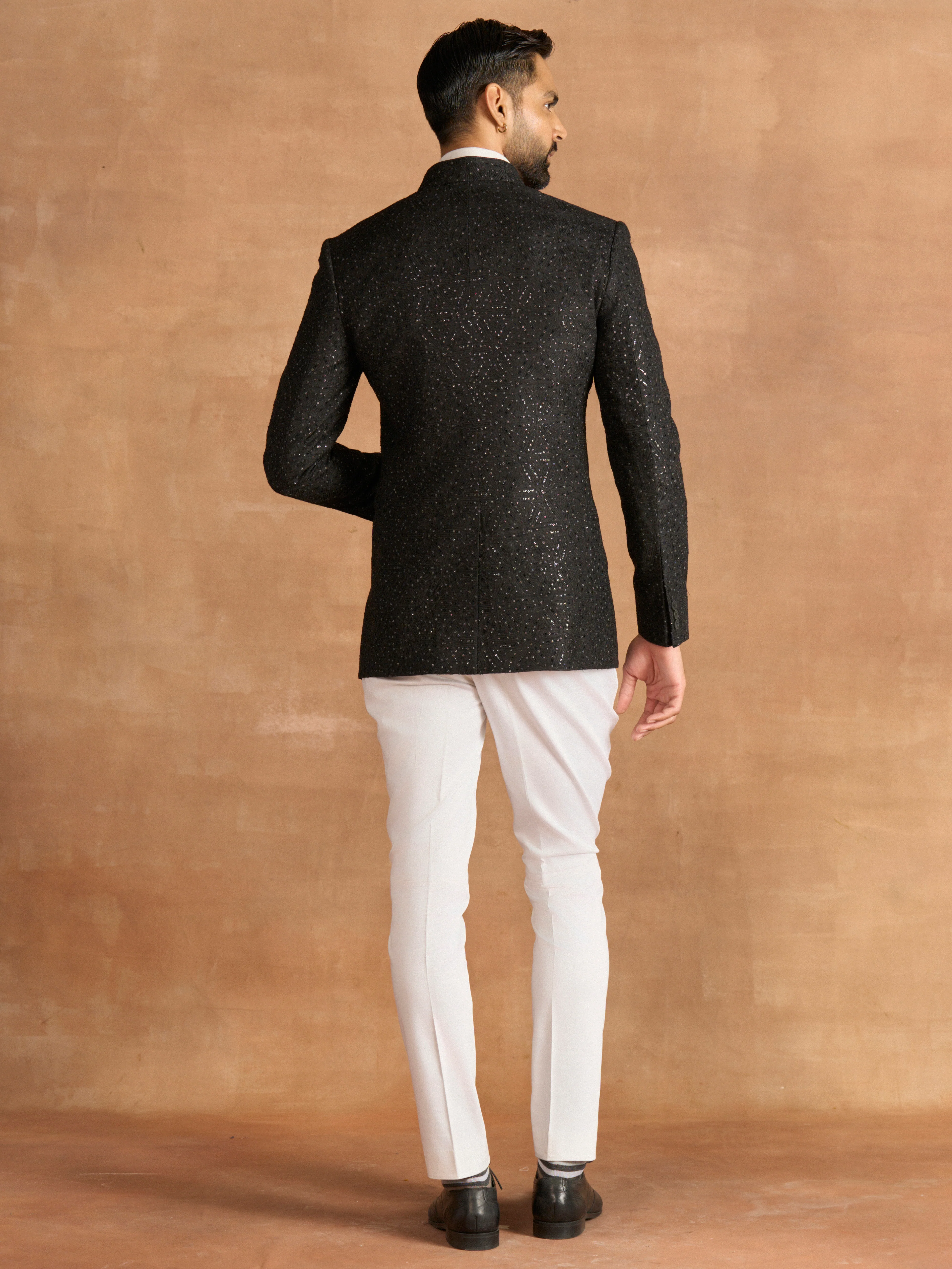 BLACK RADIANT BANDHGALA - Image 4