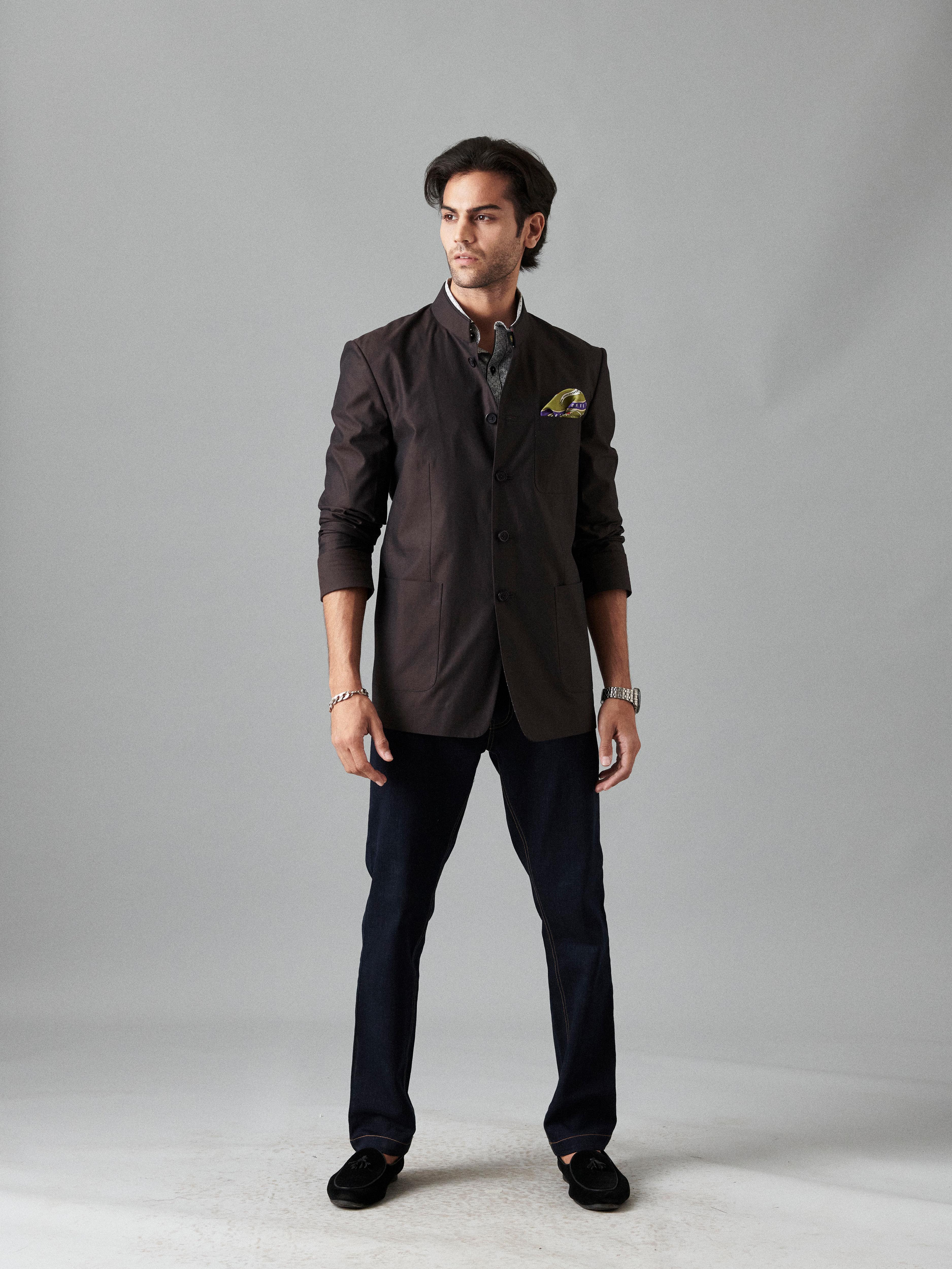 BOURBON BROWN BANDHGALA JACKET - Image 4