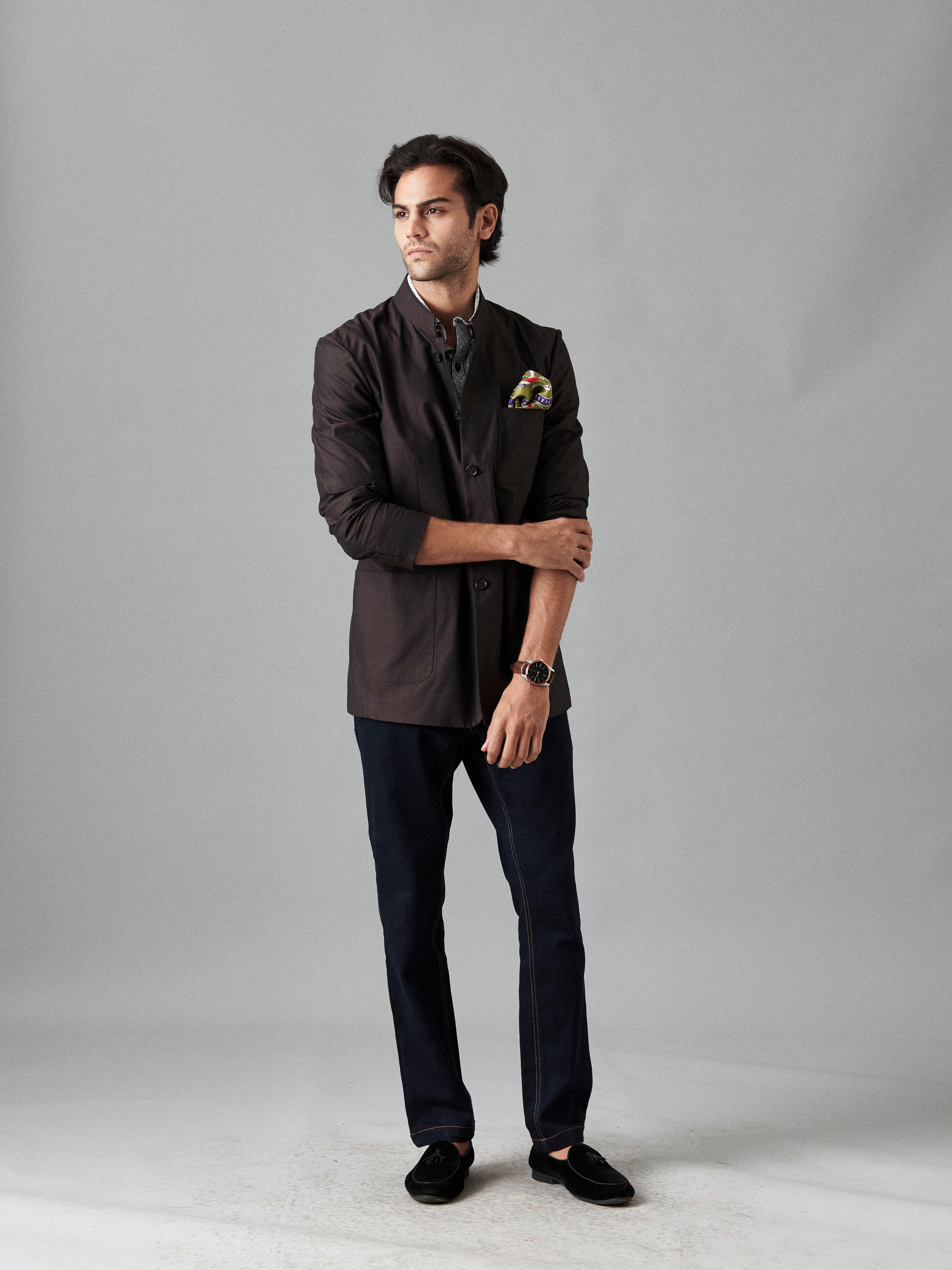 BOURBON BROWN BANDHGALA JACKET - Image 5