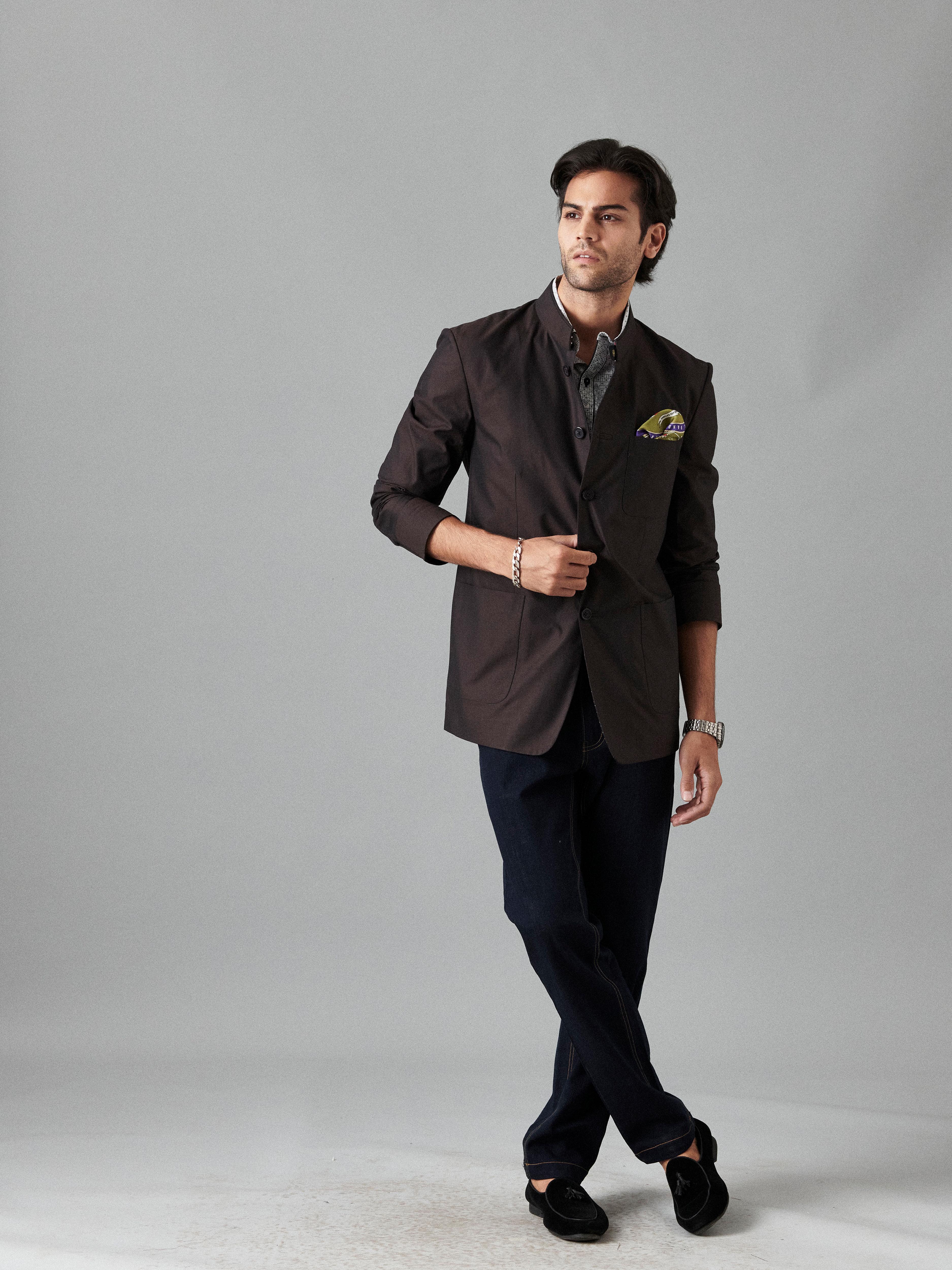 BOURBON BROWN BANDHGALA JACKET - Image 6