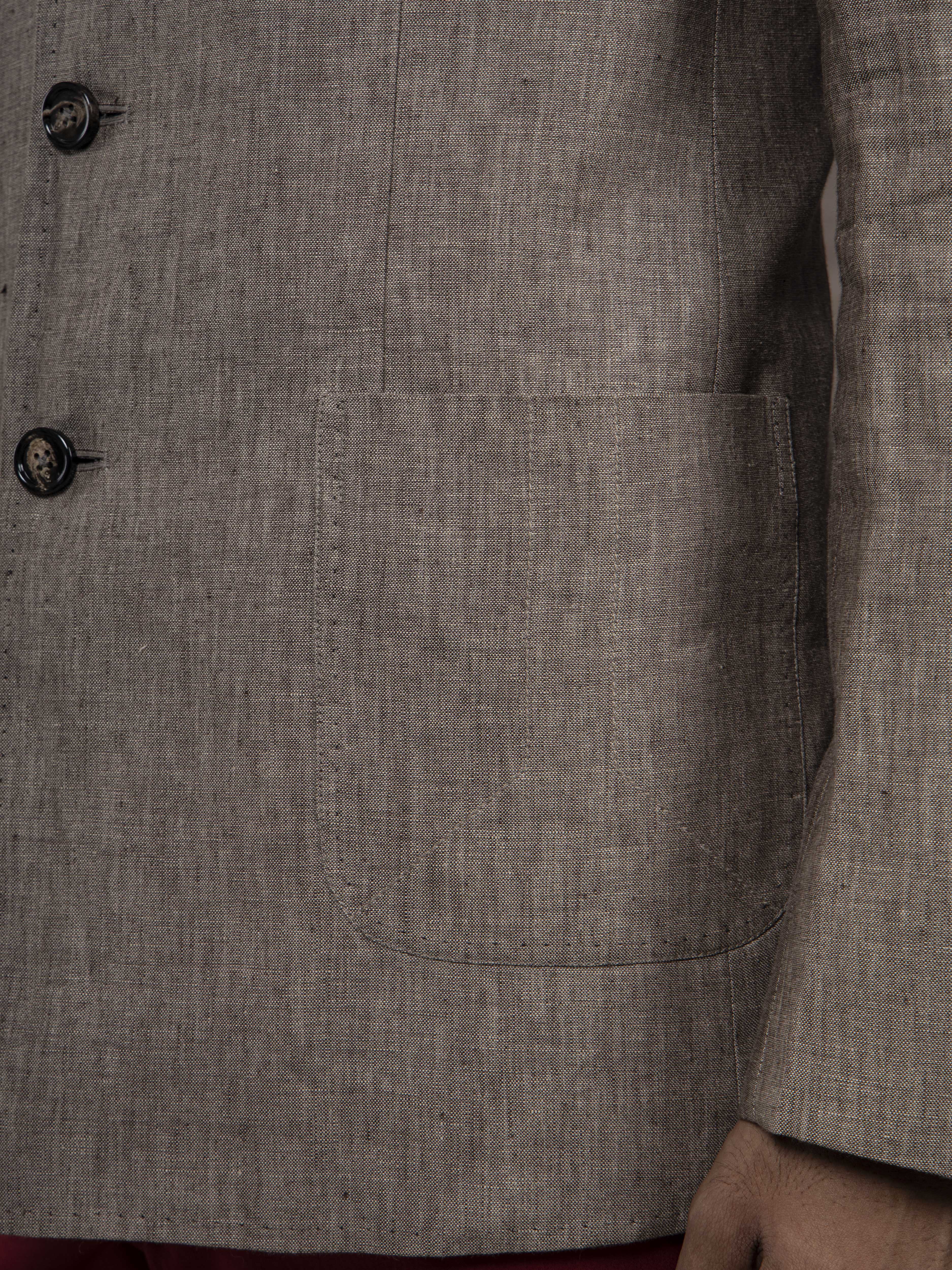 TAUPE BANDHGALA JACKET - Image 6