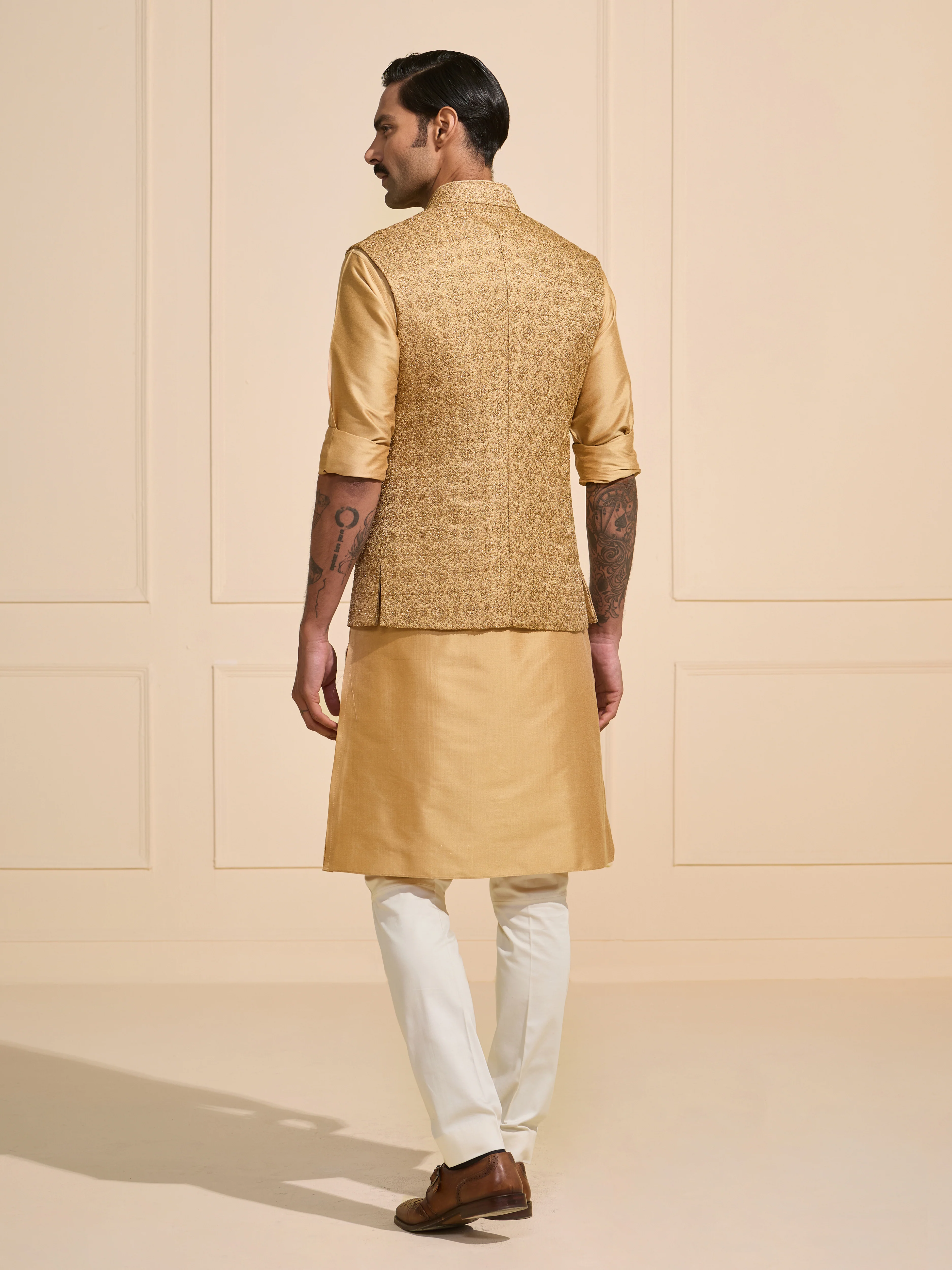 THE EMPEROR’S GOLD ENSEMBLE: ETHNIC WAISTCOAT - Image 5